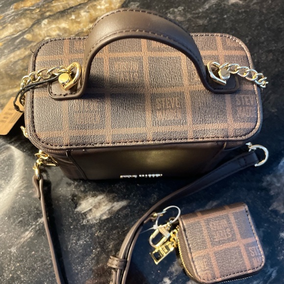 Steve Madden Brown Bdeb Logo Handbag - Picture 3 of 7